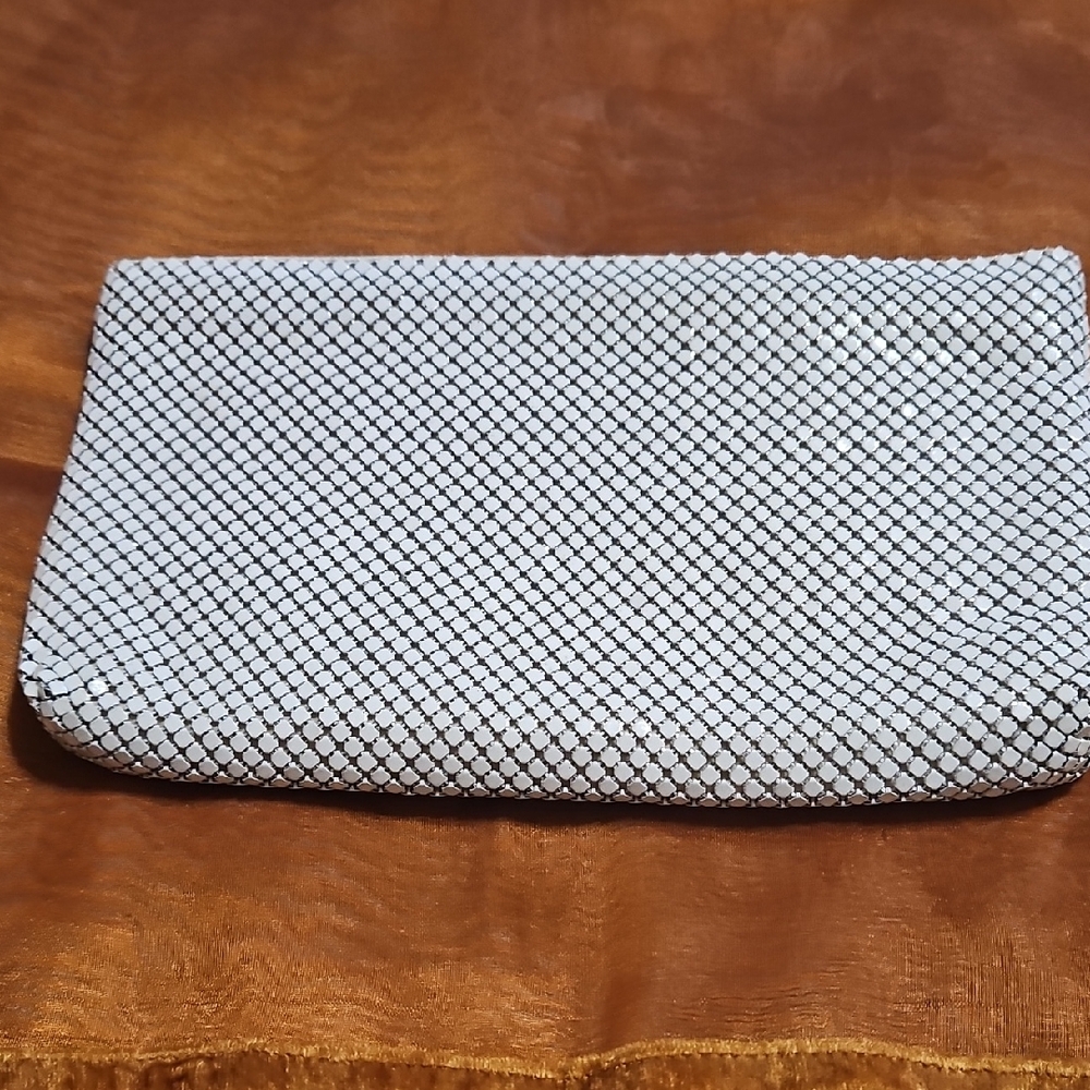 Whiting & Davis Classic Black and White Clutch